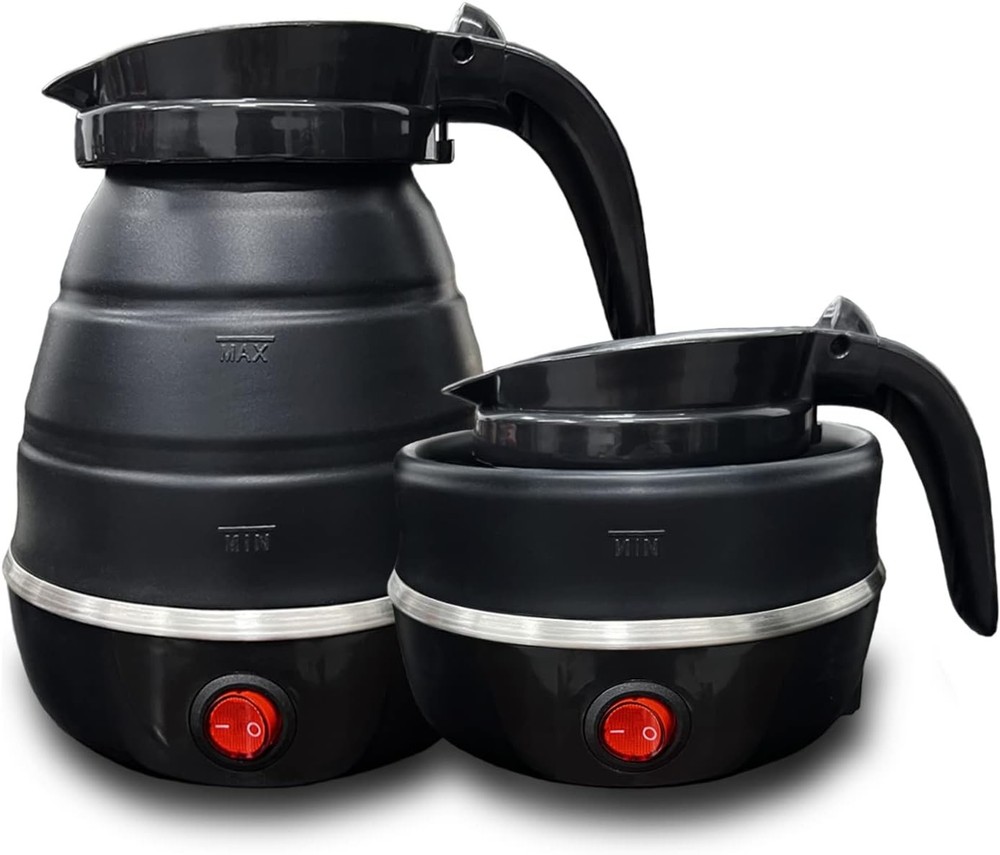 Travel KettleElectric Small FoldablePortable Kettle,Silicone Collapsible Heating