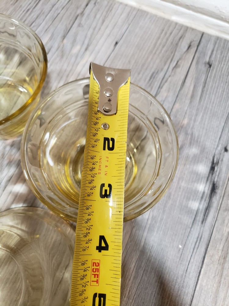 Fortecrisa Custard Prep Cups Clear Yellow 4-Pieces