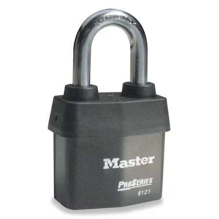Master Lock 6125Nka Padlock, Keyed Alike, Standard Shackle, Rectangular Steel