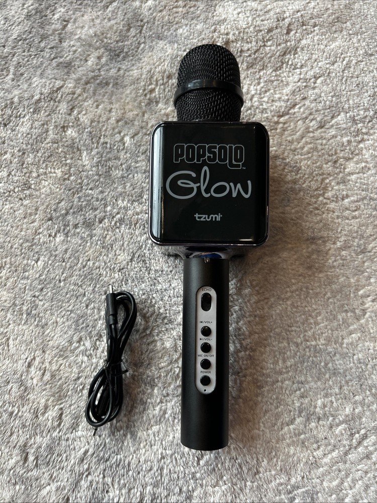 Pop Solo Glow Tzumi Karaoke Microphone - Untested