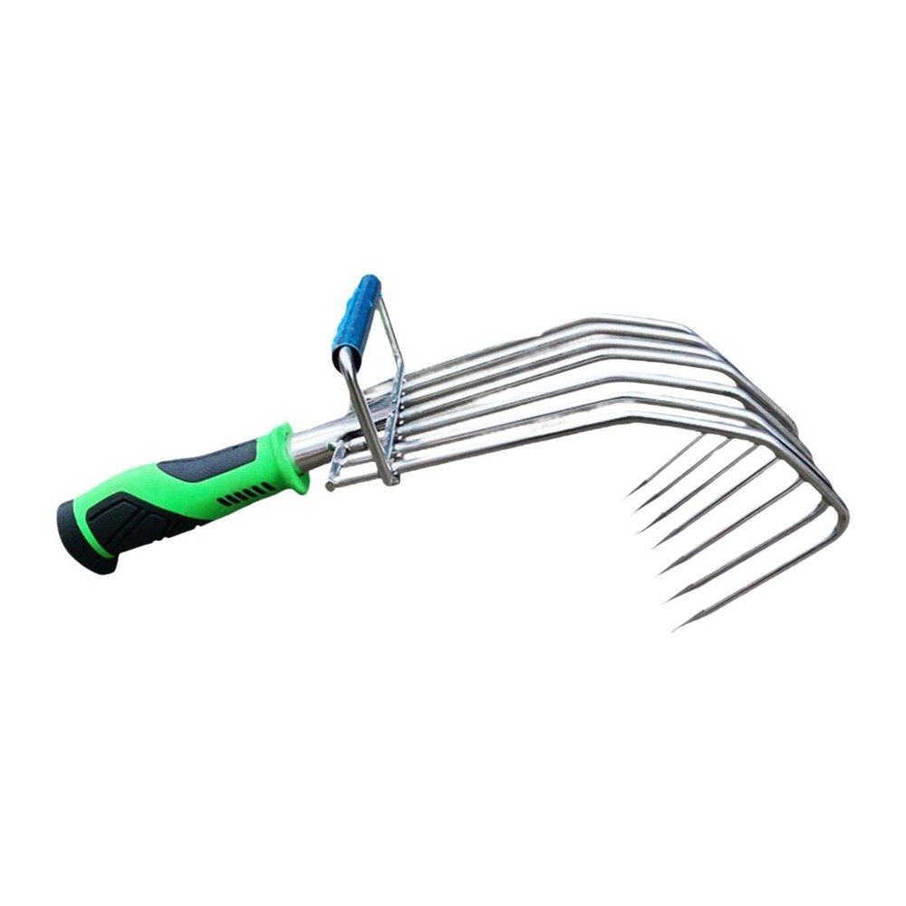 Hand Rake Gardening Tool Weeding Small Versatile Rubber Handle Cultivating