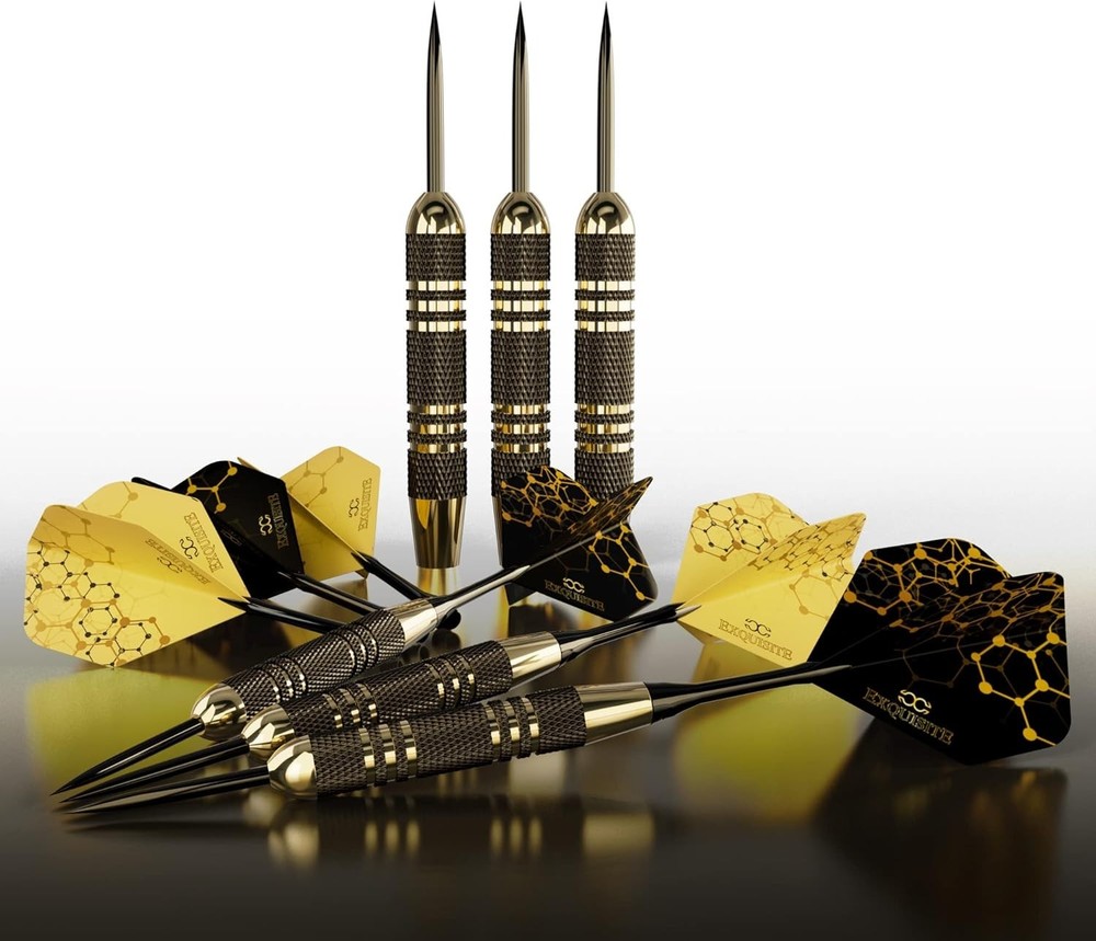 Complete Dart Set: Brass Barrels, Flights & Precision Sharpener Included