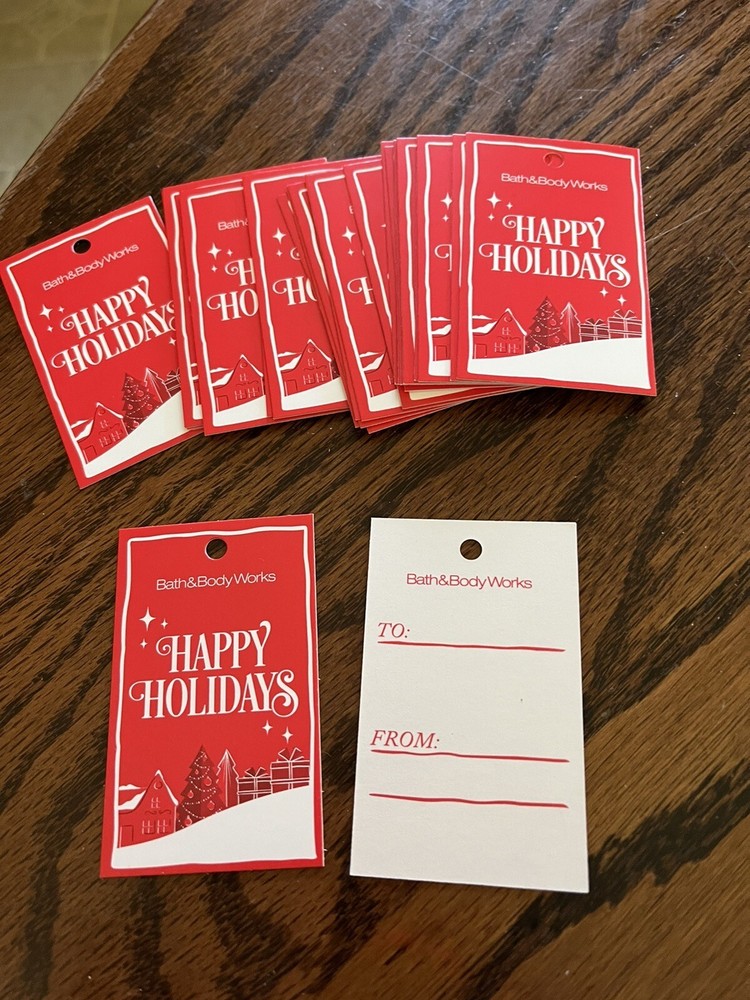 New 25 Bath & Bodyworks Red Gift Tag