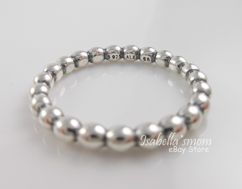 CLOUD NINE Authentic PANDORA Silver STACKABLE Bubble BAND Ring 190381-54 NEW 7