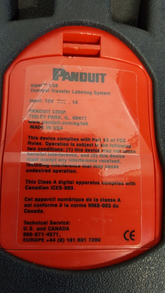 Panduit Viper LS6 Professional Portable Thermal Transfer Labeling Printer System
