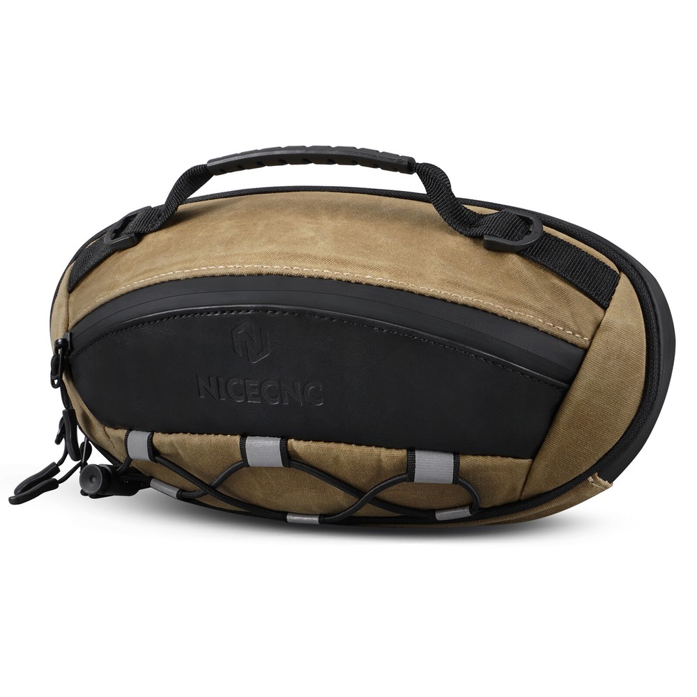 Handlebar Tool Bag Oil-Waxed Canvas Motorcycle Front Fork Saddle Storage Pouch