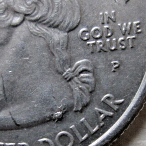 2006-P NEVADA CLAD, OBVERSE DIE CHIP ERROR AT INITIALS, XF/AU, CIRCULATED
