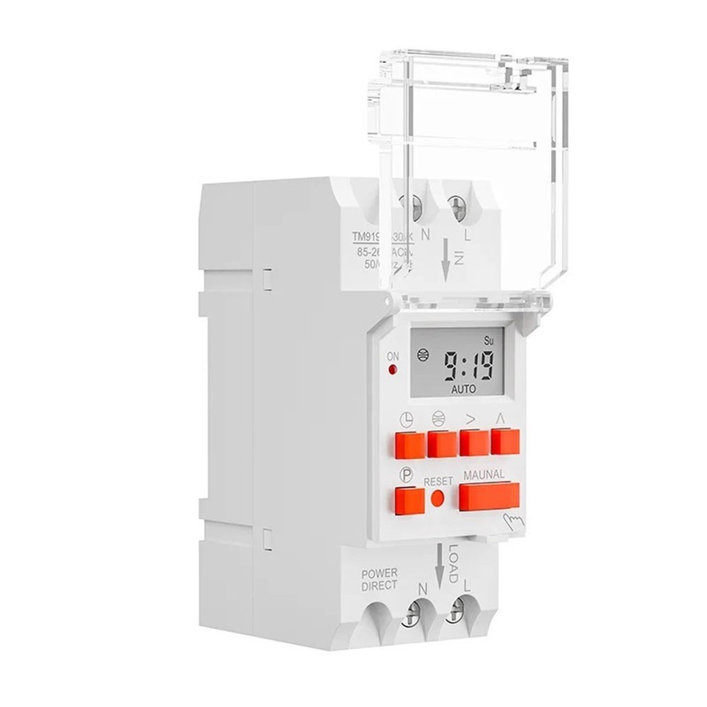 85265VAC Auto Sunrise Sunset Timer Switch 30A Supports Eight Program Settings