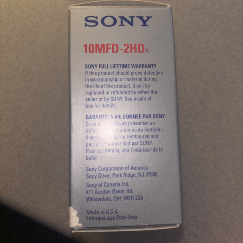 Sony MFD-2HD Micro Floppy Double Sided High Density 7 Pack