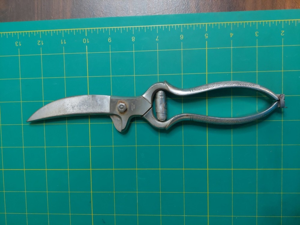Vintage Angesa Italy 10” Vineyard Grape Poultry Pruning Shears Winery Eagle