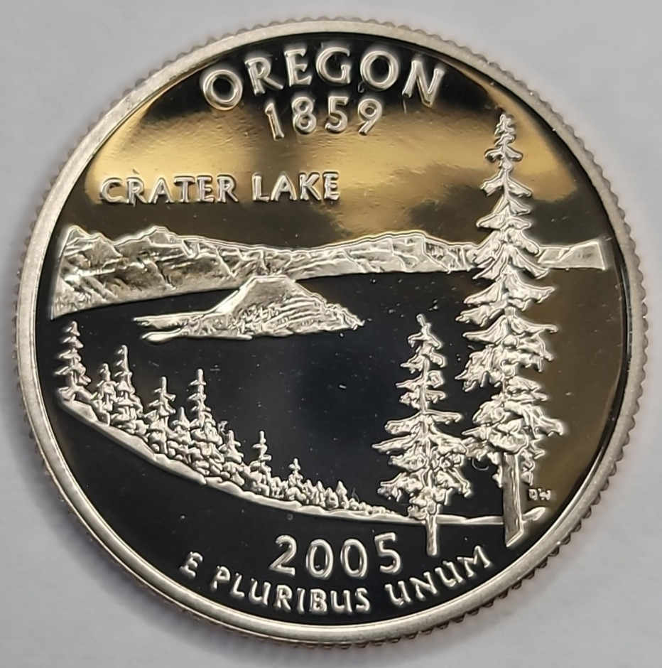 2005 S Gem Proof DCAM Oregon State Quarter - CN-Clad
