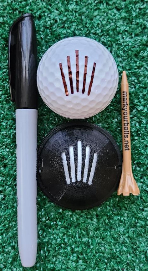 Aim Point Golf Ball Stencil