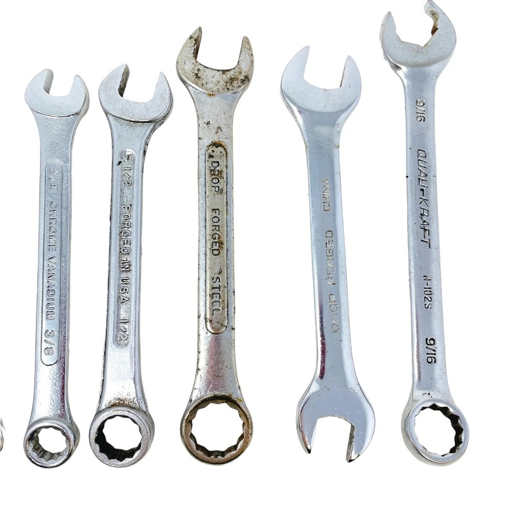 Quau Kraft N102S, Task Force and Assorted Open End, Combination Wrench Set 9 Pcs