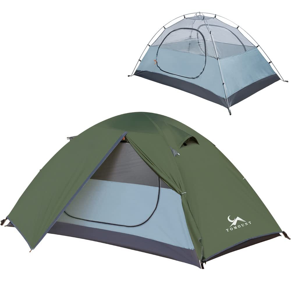 2-Person Waterproof Backpacking Tent Lightweight Double Layer for Camping