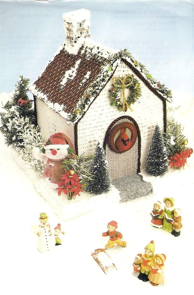 CUTE Winter Cottage/Decor/CROCHET PATTERN INSTRUCTIONS ONLY