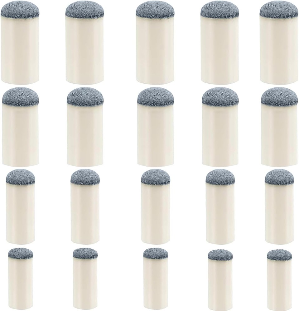 20-Piece Pool Cue Tip Replacement Kit, 4 Sizes for Billiard Accessories