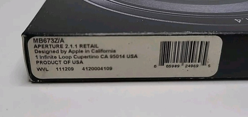 Apple Aperture 2 for Mac Photo Editing w/ Serial Number (missing training disc)