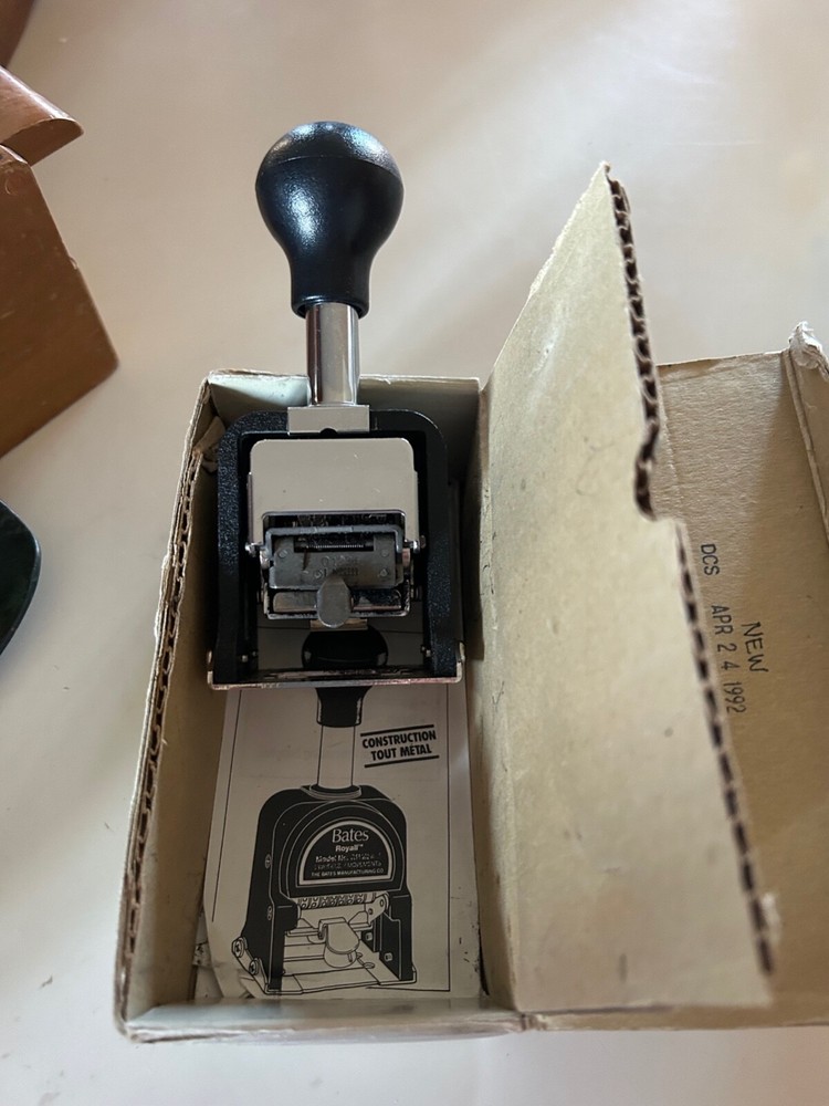 Bates Automatic Numbering Machine Royall RNM 6-7