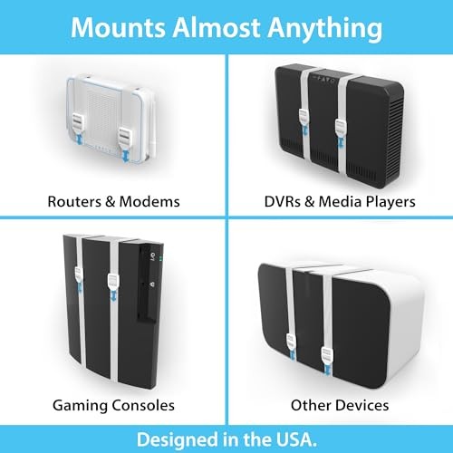 Universal Mount for Electronics – Adjustable Strap Wall Mount for Your