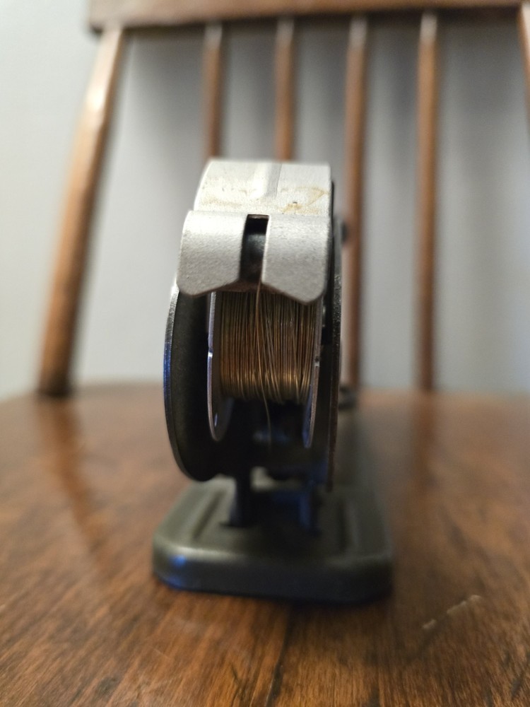 Vintage Bates Mfg Co Model B Wire Feed Stapler With Wires Spool, Untested, As-Is