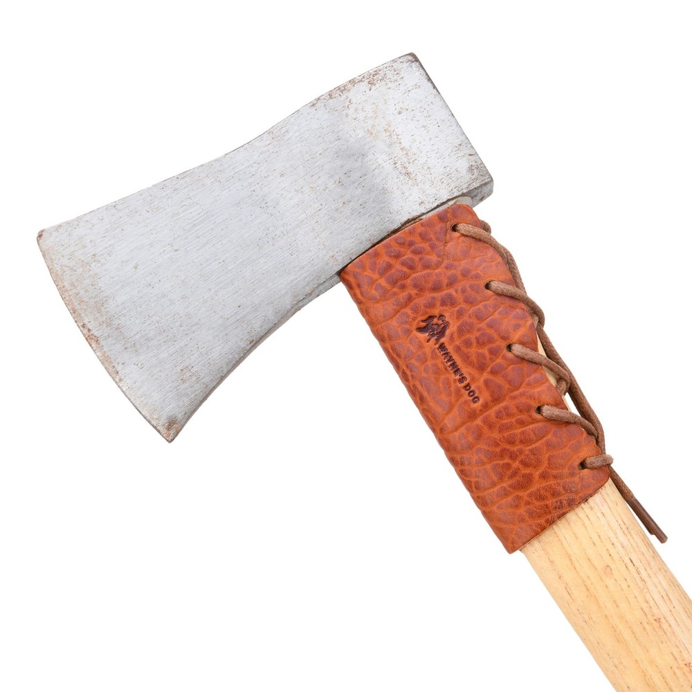 Quality Brown Leather Axe Handle Guard Collar Holster /Axe Protector Covers