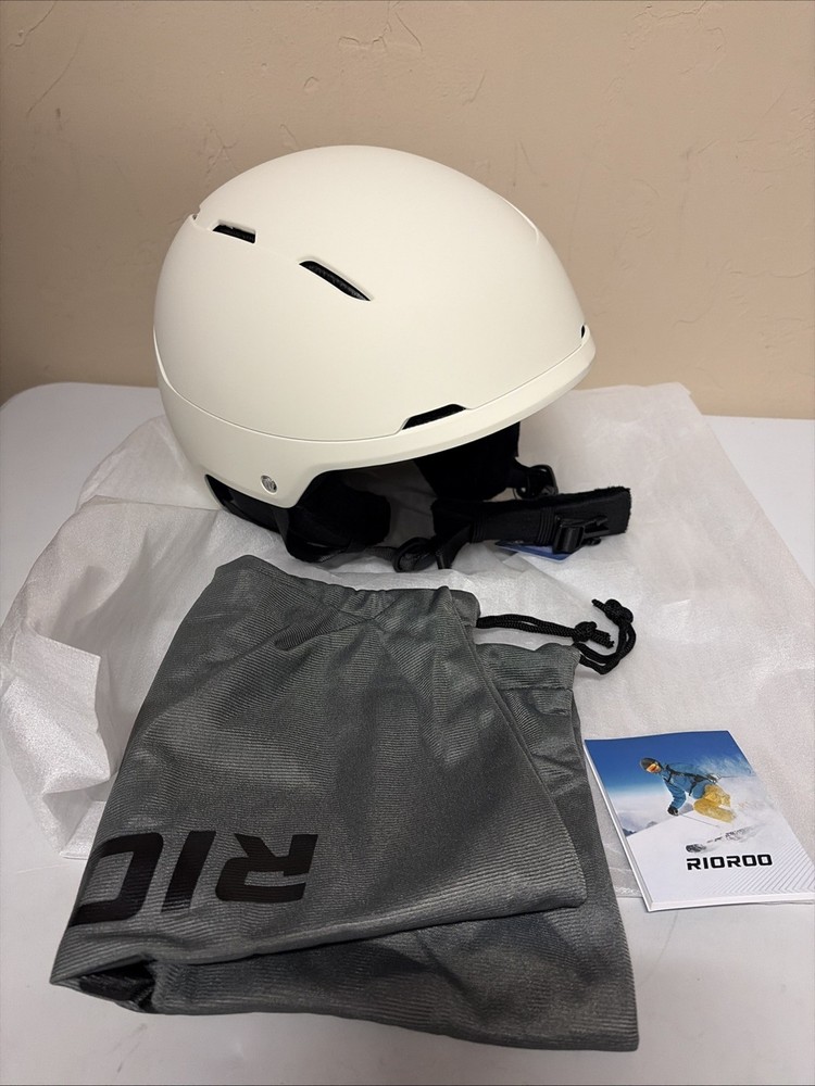 RIOROO Ski Helmet  Snowboard Medium, Egg White