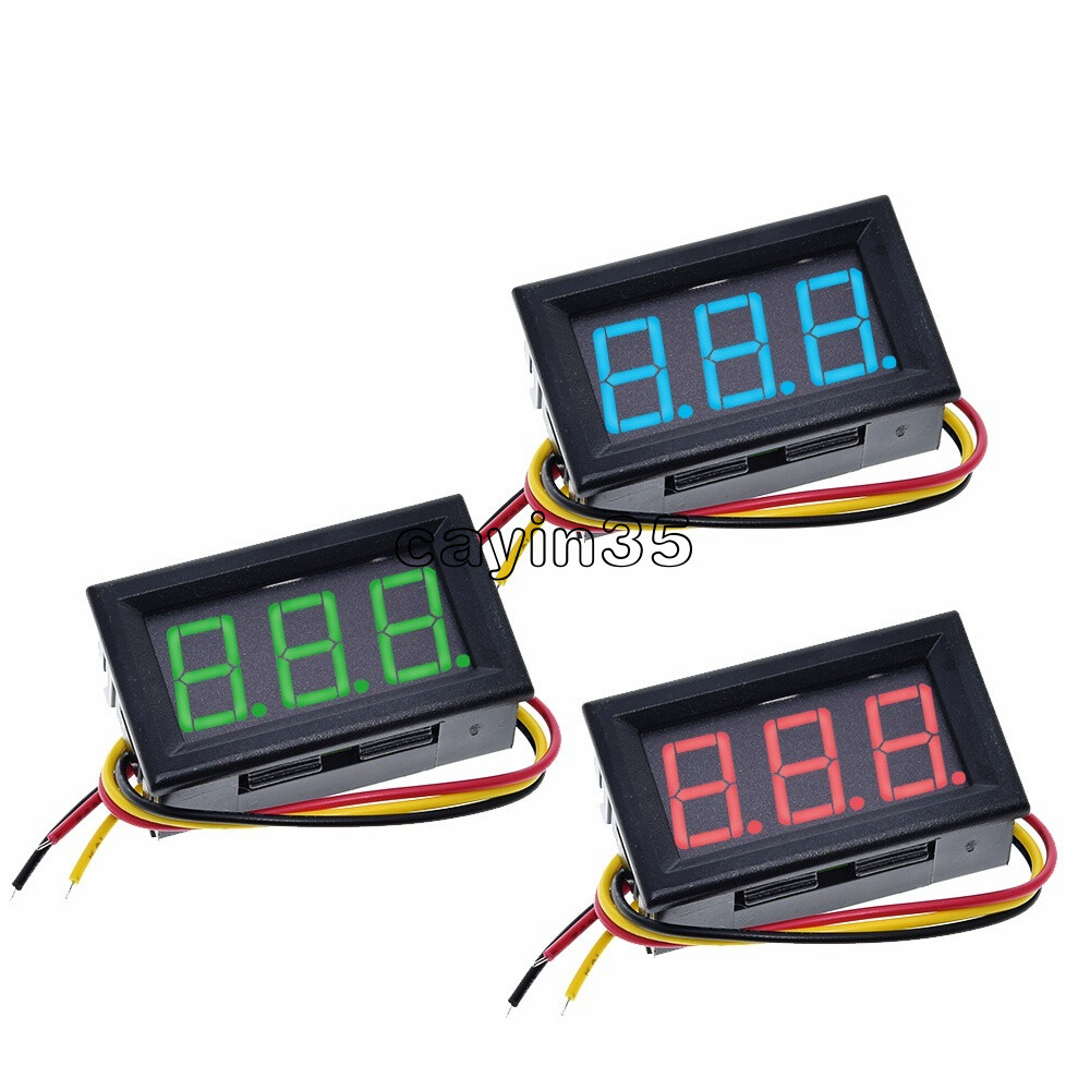 DC 0-100V Red Blue Green  LED Digital Display Voltmeter LED Voltage Panel Meter