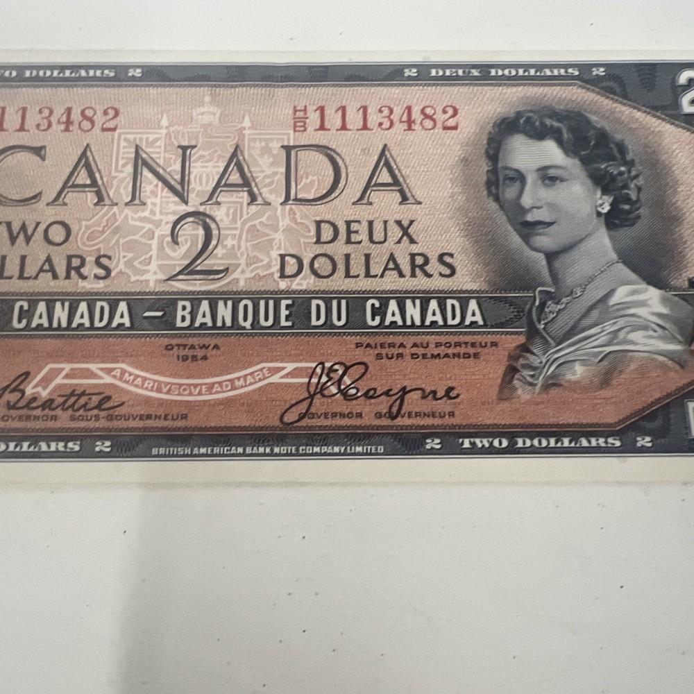 Bank Of Canada 67b Devils Face 1954 Uncirculated