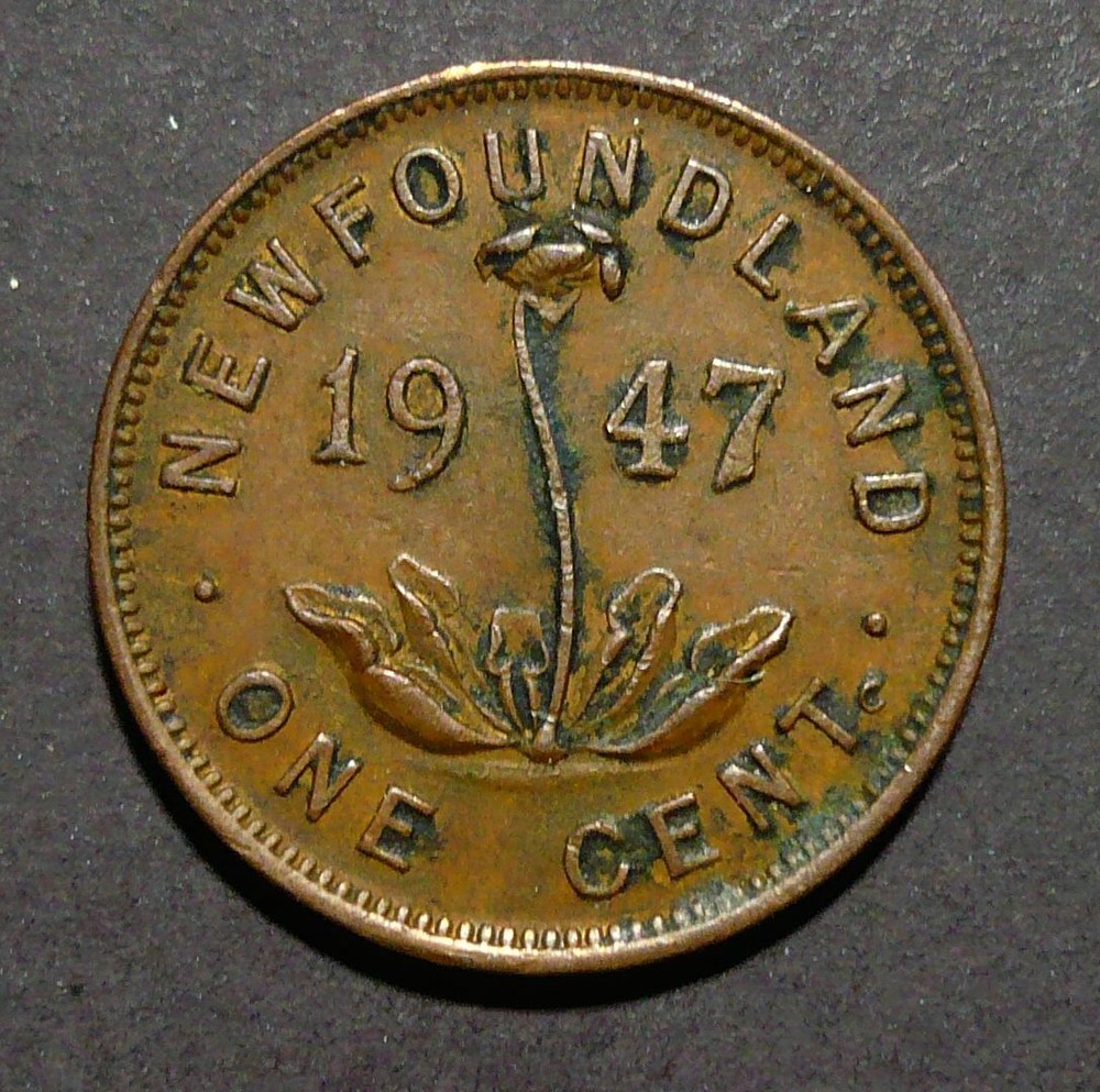 1947 Newfoundland Small 1 Cent