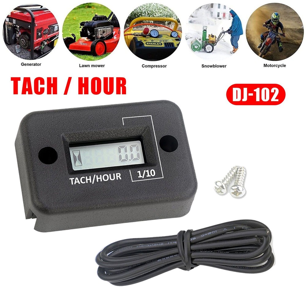 Tachometer Digital Inductive Hour Meter Engine Tachometer For Motorcycle Boat