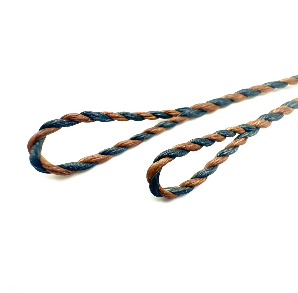 Recurve Flemish Archery Bowstring - FF - Traditional Bowstrings Black and Brown