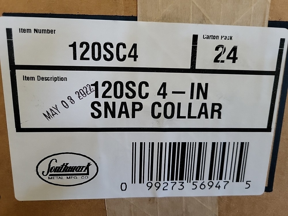 Southwark 4" Snap Collar Galvanized 120SC QTY 24