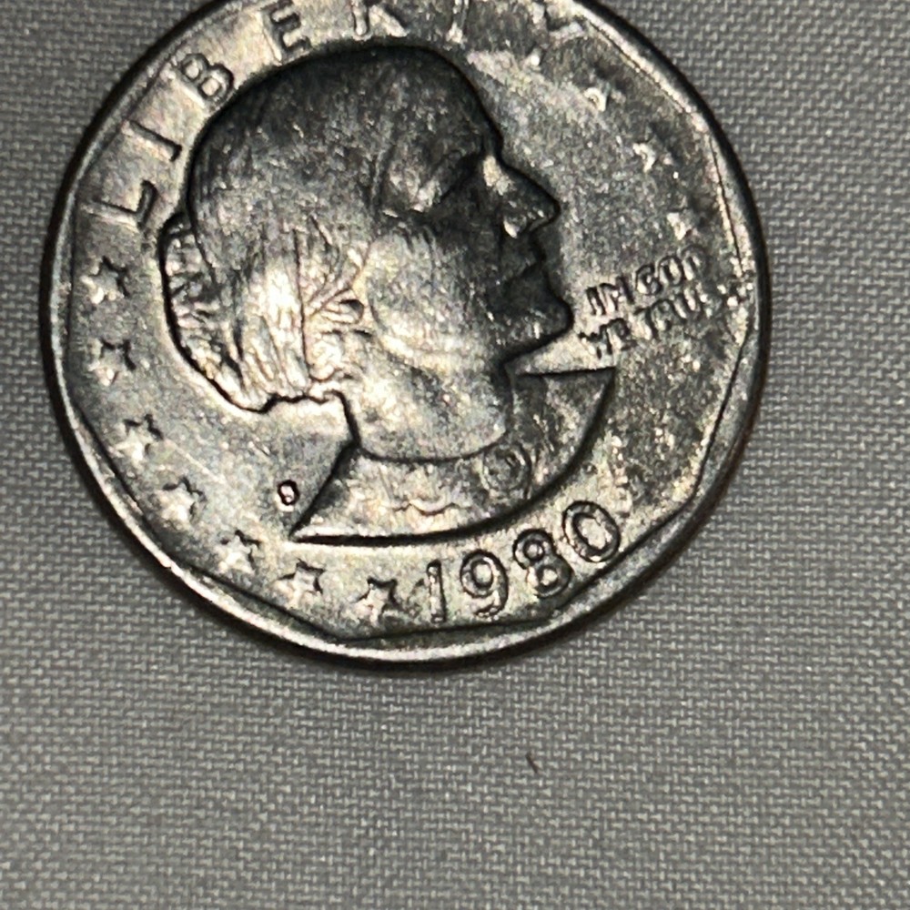 1980 Susan B Anthony Dollar FG Rare Wide Rim Multiple Errors