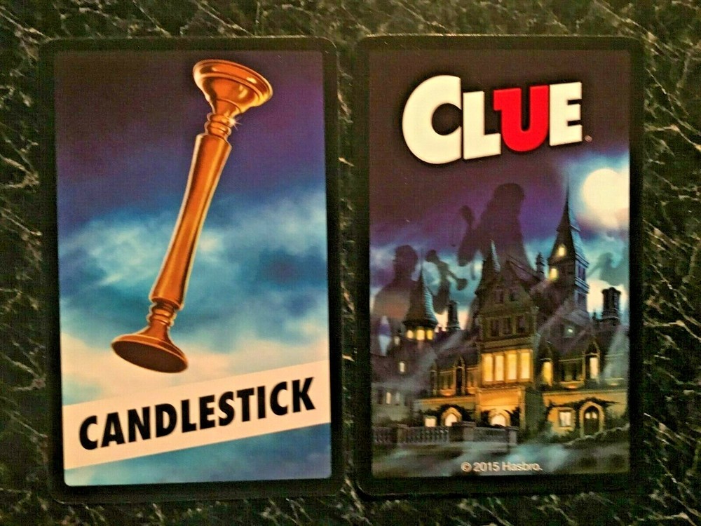 Clue    2015    CANDLESTICK     Weapon Card      by Hasbro