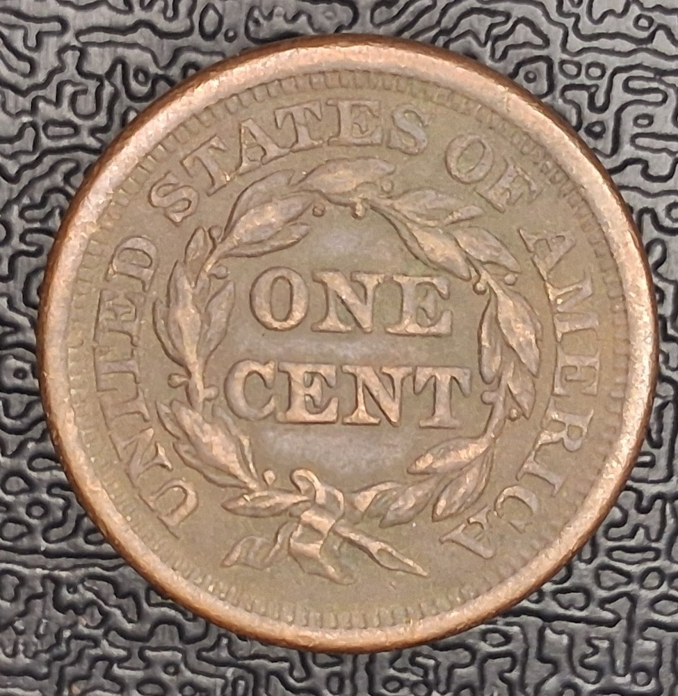 1849 1C Braided Hair Large Cent