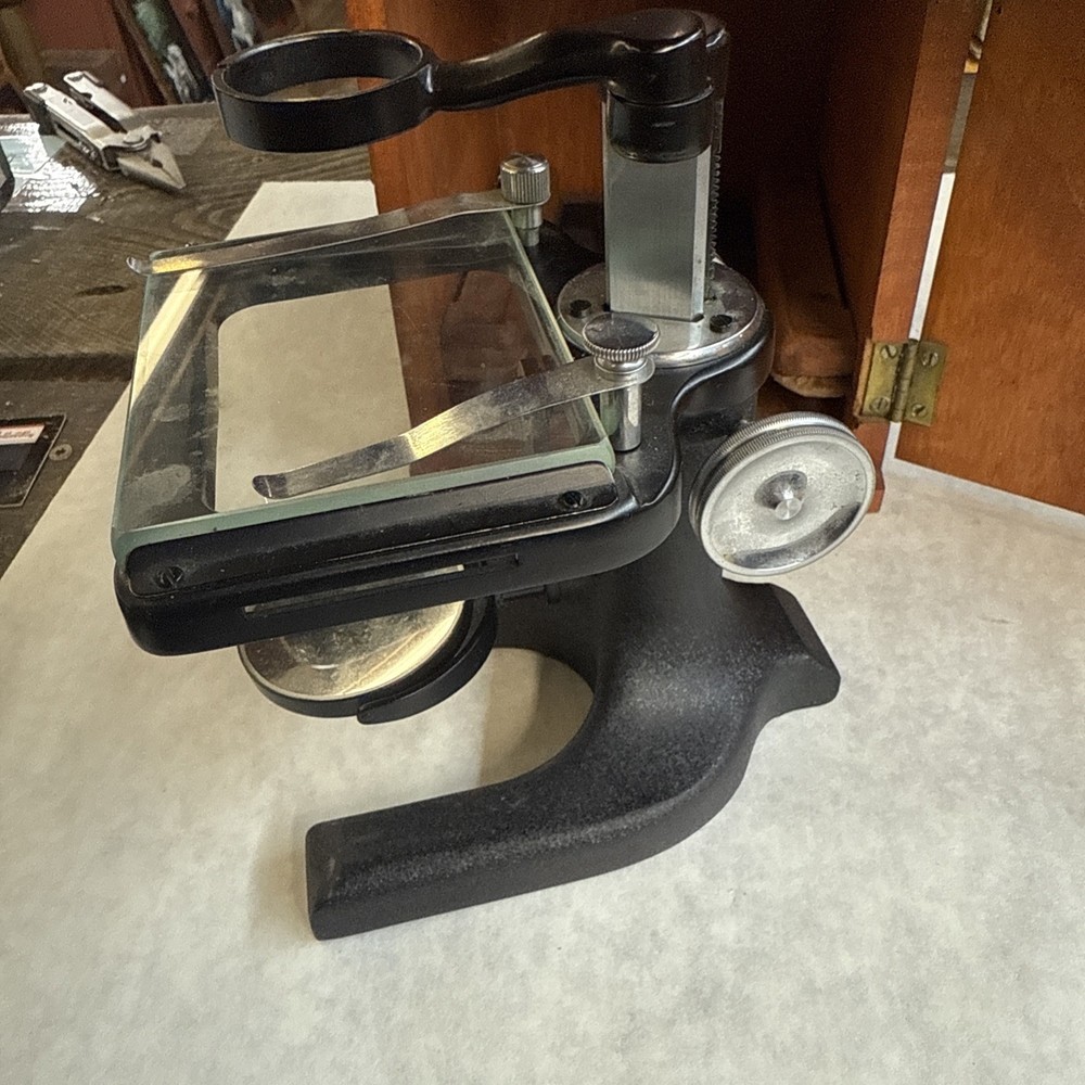 Spencer Buffalo cast iron dissection botanikal mikroscope With Box