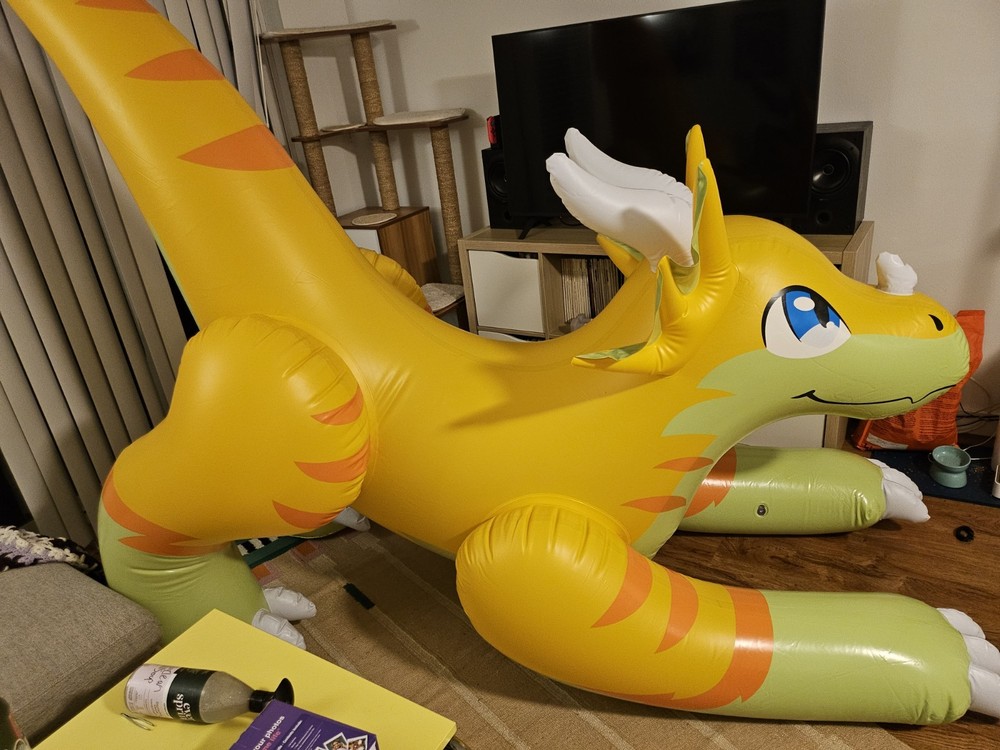 MythAnimalCreate Wingless Cheese Dragon Inflatable Toy