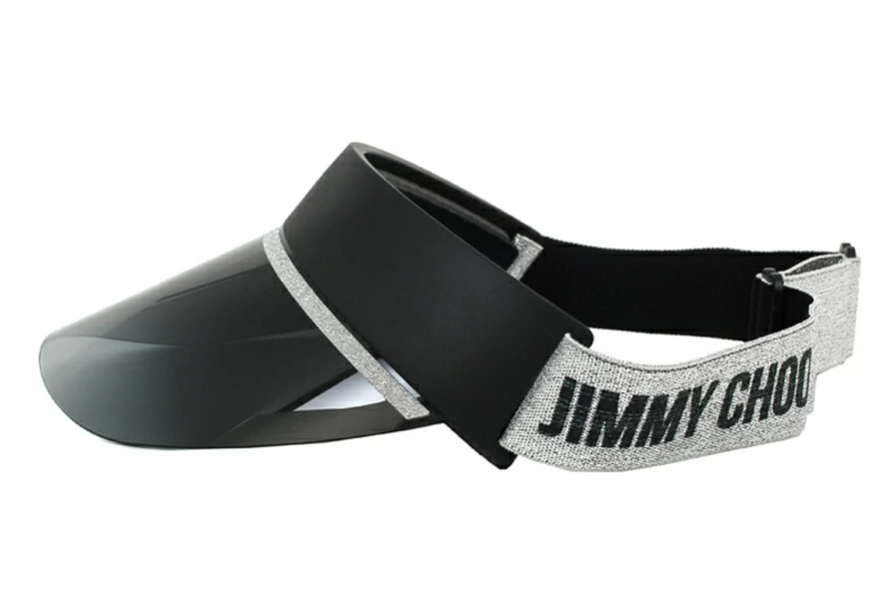 JIMMY CHOO CALIX BSC Sun Visor Black Silver Grey Gradient Lens