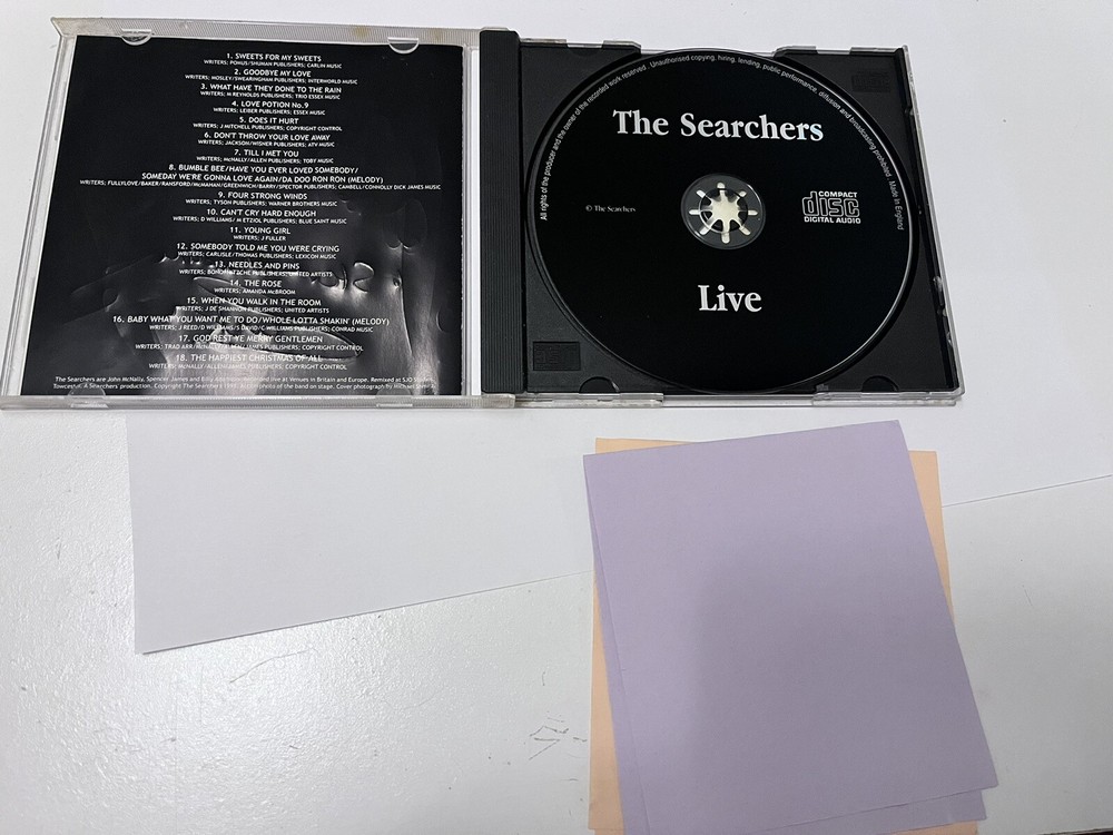 Autographed- The Searchers Live! CD- Signed