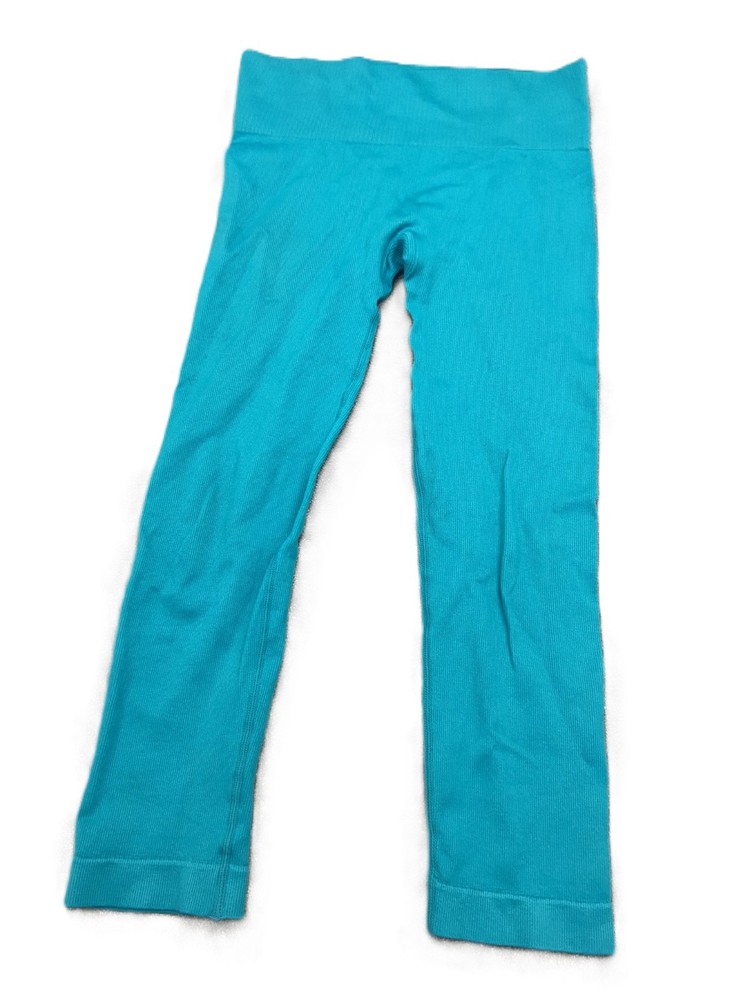Primark womens leggings green size 10/12 nylon elastane blend