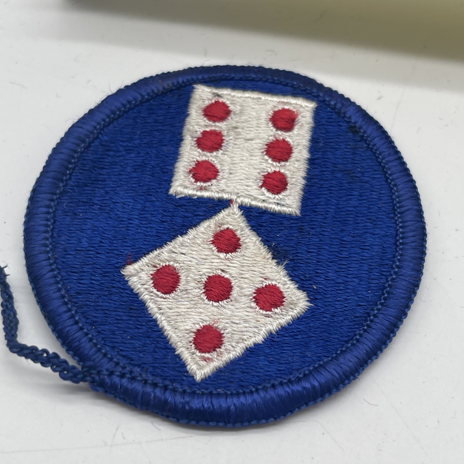 U.S. Military Army 11th Corps Patch Insignia Dice Red White Blue 2” Round Sew On