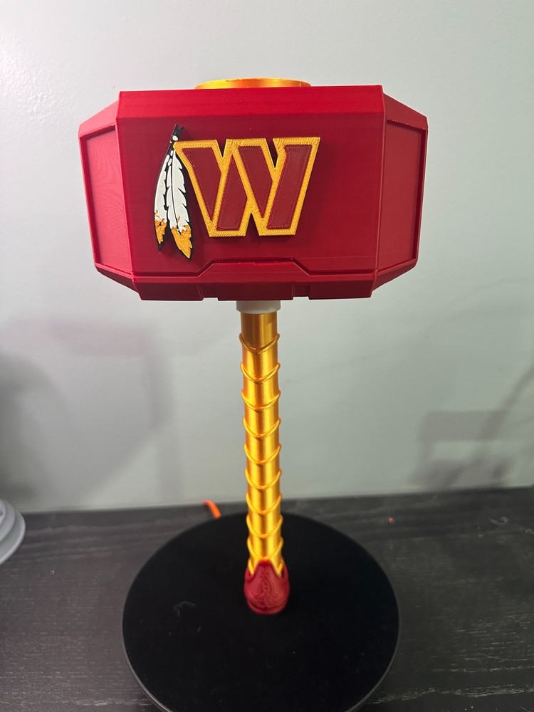 3D Printed Washington Redskins "Power Hammer"