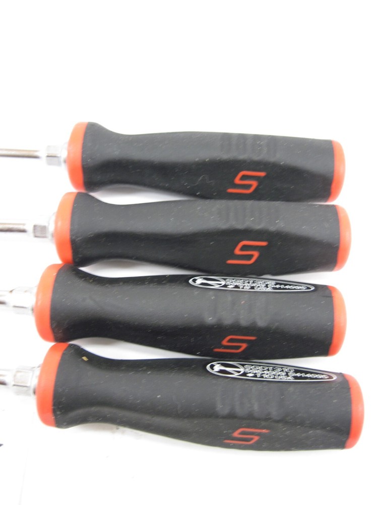 Snap On 4pc Mini Red Handle Soft Grip Torx Driver Set NEW
