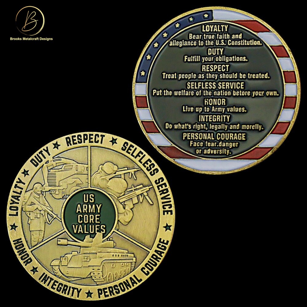 US Army Core Values Challenge Coin