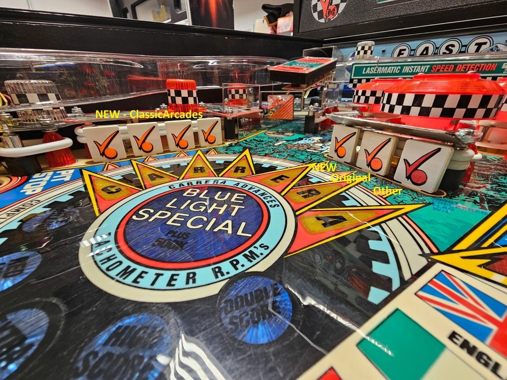 DATA EAST CHECKPOINT PINBALL TARGET DECALS FLOURESCENT SCREENT PRINT EXACT MATCH