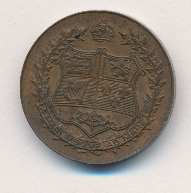 1927 CANADA ROYAL VISIT CONFEDERATION COPPER MEDALLION