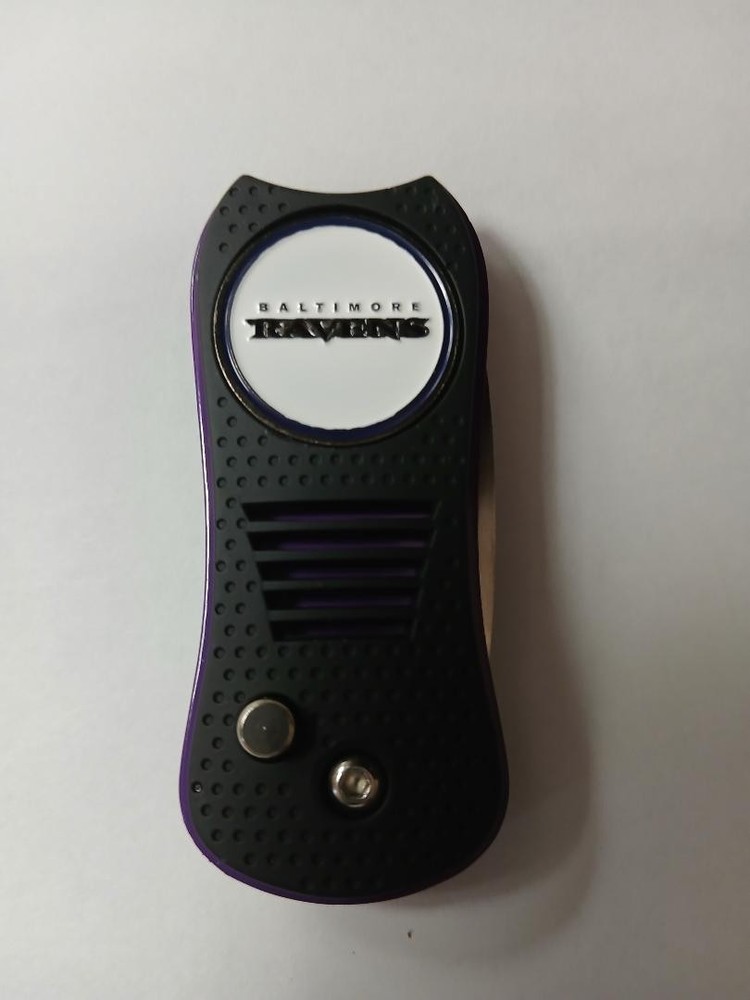 NFL BALTIMORE RAVENS Switchblade Golf Divot Tool with double sided ball marker