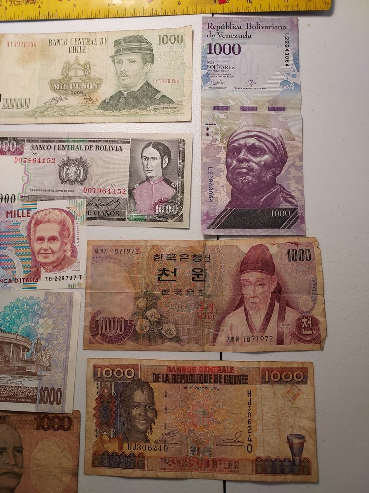 9 Different $1,000 Denomination Notes Circ-UNC ☆$1000 Club☆