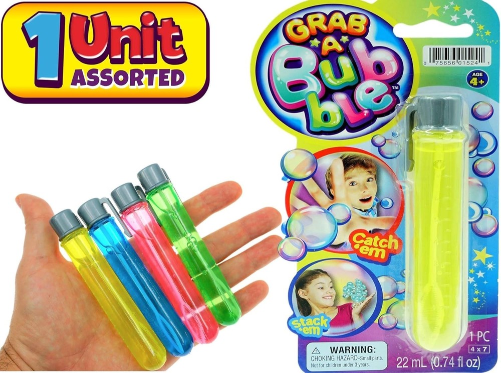 Grab a Bubble-Touchable Mini Bubbles Wand Toy (1 Unit Assorted Colors)