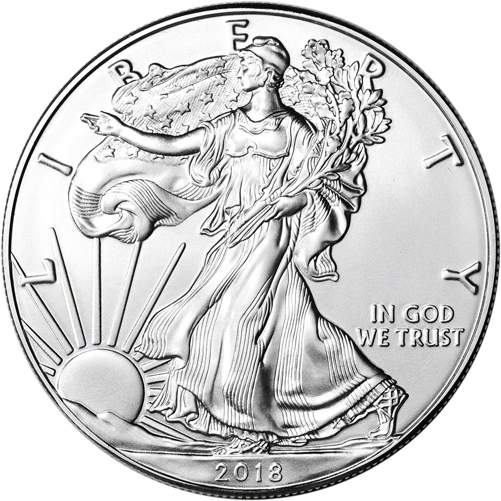 2018 American Silver Eagle Coin 1 oz $1 - BU